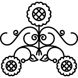 design floral de estilo retro Ícone