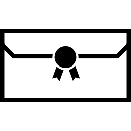 왁스 씰이있는 봉투 외곽선 icon