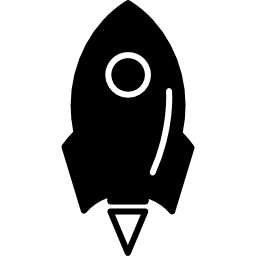 raketschipvariant met cirkelomtrek icoon
