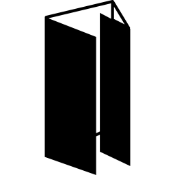 Бумага-триптих, сложенная печатная продукция иконка