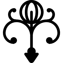 diseño floral simple icono