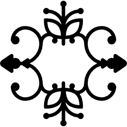 Floral symmetrical delicate design icon