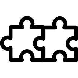 Two pieces of a puzzle icon