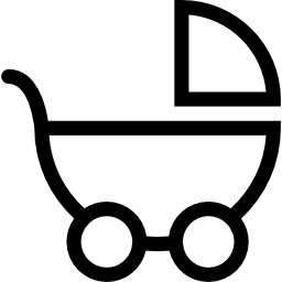 vista lateral del transporte del bebé icono
