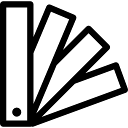 Catalog of rectangular pieces outlines icon