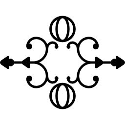Floral design of symmetric shapes icon