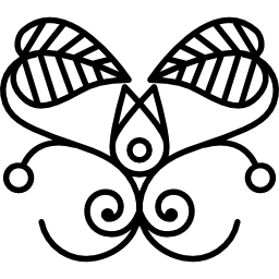 diseño floral como una mariposa icono
