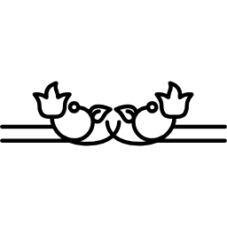 Ornamental floral design with symmetry icon