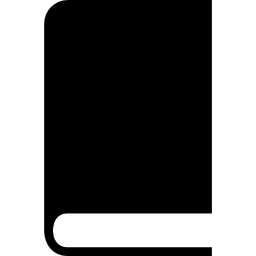 libro chiuso con copertina nera icona