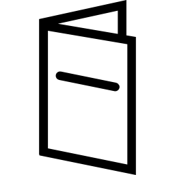 diptychon gefaltetes briefpapierpapier icon