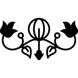 blumenmuster von symmetrischen formen in symmetrie icon