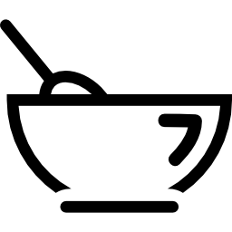 Cup with a spoon inside icon