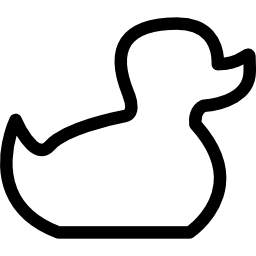 Baby duck toy outline icon
