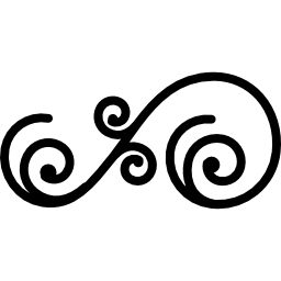 Asymmetrical floral design of spirals icon