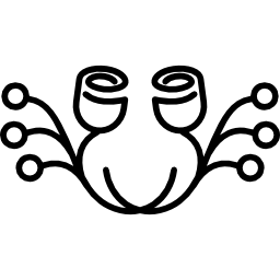 バラのつぼみの対称的な花柄のデザイン icon