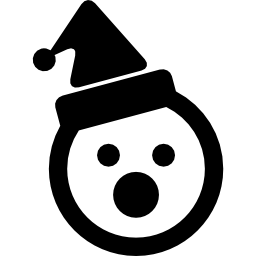 ボンネットをかぶった雪だるまの顔 icon
