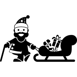 weihnachtsmann und sein transport icon