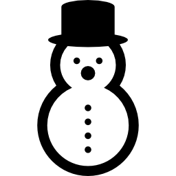 Зимний снеговик иконка