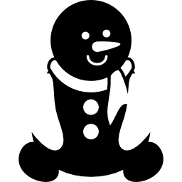 Christmas snowman with scarf icon