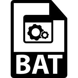 símbolo de formato de archivo bat icono