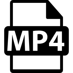 MP4 music file format icon