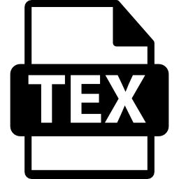 símbolo de formato de arquivo tex Ícone