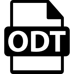 símbolo de formato de archivo odt icono