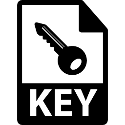 variante de formato de archivo key icono