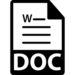 símbolo de formato de arquivo doc Ícone