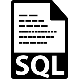 símbolo de formato de arquivo sql Ícone