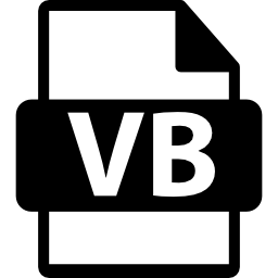 símbolo de formato de archivo vb icono