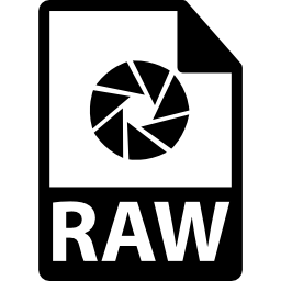 símbolo de formato de archivo raw icono
