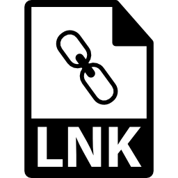 símbolo de formato de archivo lnk icono