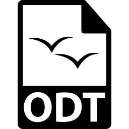 símbolo de formato de archivo odt icono