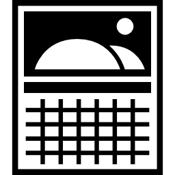 calendário de parede com imagem de colinas Ícone