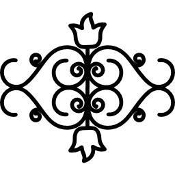diseño de imagen de espejo floral icono