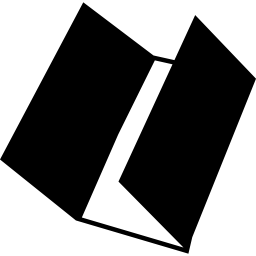 open kaart zwart-wit variant icoon