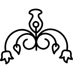 Żyrandol z motywem kwiatowym ikona
