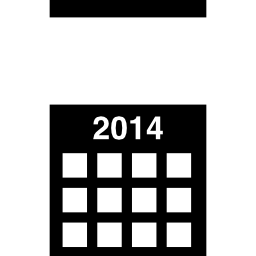 calendario de pared 2014 icono