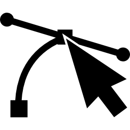 freccia che indica le linee di connessione icona