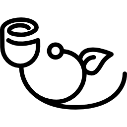 flor de campana con contorno de hoja icono