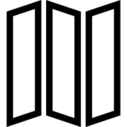 三つ折りカット紙のアウトライン icon