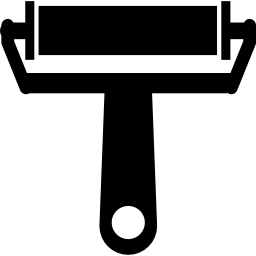 Painting roller brush silhouette icon