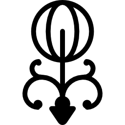 カールのある花のつぼみのデザイン icon