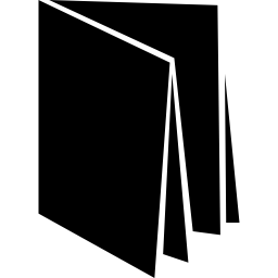 Double fold paper silhouette icon