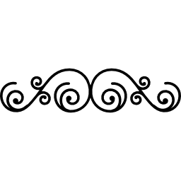 Floral design of small thin spirals icon