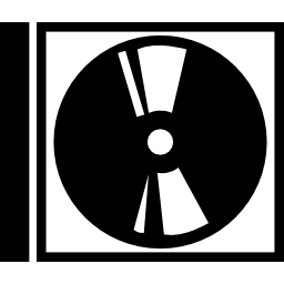 disco audio con custodia icona