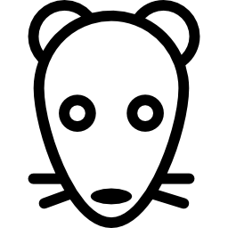 profilo della testa di topo icona