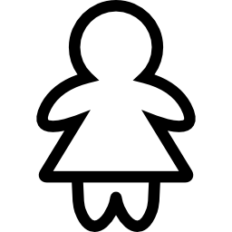 Baby girl outline icon