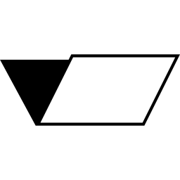 Open folder black and white icon